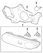 21112455 - : Headlamp Assembly for Saturn: SL, SL1, SL2, SW2 Image