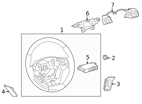 Steering Wheel & Trim for 2019 Toyota Highlander #0