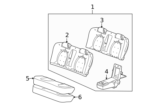 Rear Seat Components for 2009 Buick Lucerne #0
