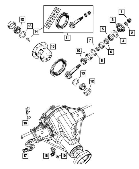 Differential and Housing for 2007 Jeep Wrangler #1