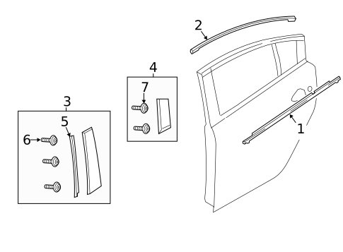 Exterior Trim - Rear Door for 2018 Mazda 6 #0