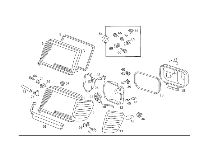 1248208859 - Electrical System: Lamp Unit for Mercedes-Benz Image image