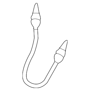 1K0611764L - Brakes: 2005-2018 Volkswagen - Brake Tube for Volkswagen: Beetle, Eos, Golf, Golf R, GTI, Jetta, R32, Rabbit Image