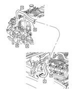 68000978AA - Air Conditioning &amp; Heater: Heater Return Hose for Jeep: Commander, Grand Cherokee Image image