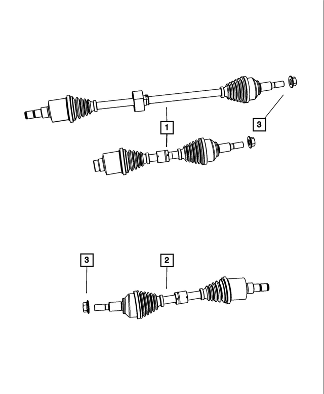R5273558AG - : Front Drive Shaft, Right, Remanufactured for Mopar Image