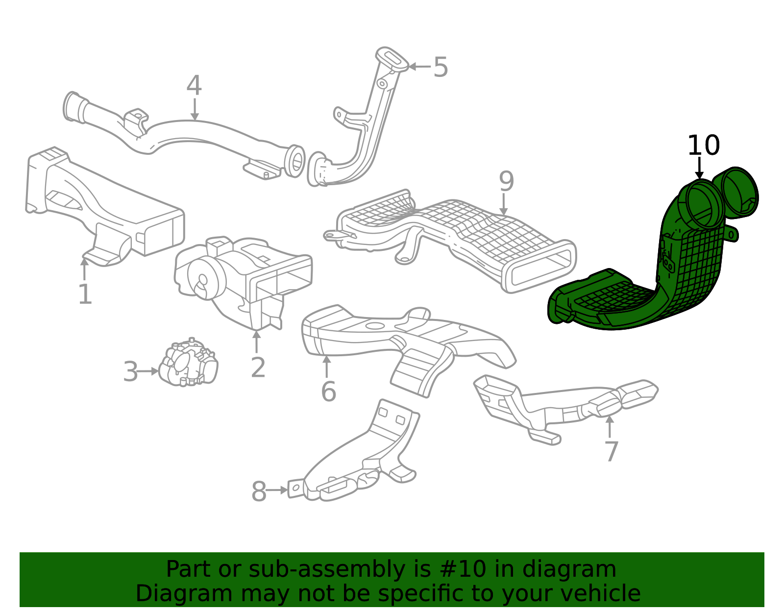 2024-2026 Chevrolet Blazer EV Air Outlet Duct 26401329 GM ...