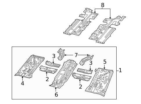Floor & Rails for 2020 Fiat 500X #0