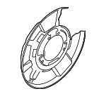 34216792239 - Brakes: Splash Shield for BMW: 128i, 228i, 228i xDrive, 230i, 230i xDrive, 320i, 320i xDrive, 325i, 328d, 328i, 330e, 330i, 428i, 428i Gran Coupe, ActiveHybrid 3, M2, M235i, M235i xDrive, M240i, M240i xDrive, M3 Image