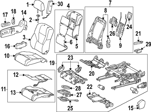 Passenger Seat Components for 2024 Toyota Tundra #0