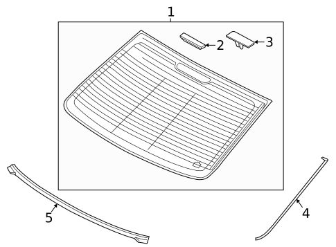 Glass & Hardware - Back for 2019 Kia Cadenza #0