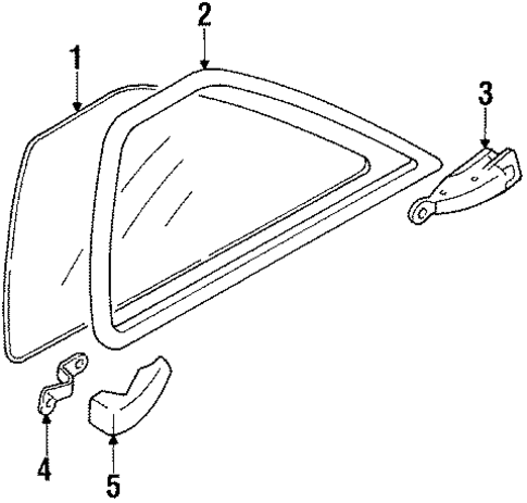 Glass & Hardware for 1989 Mazda 323 #0