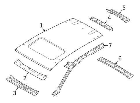 Roof & Components for 2017 Porsche Cayenne #2