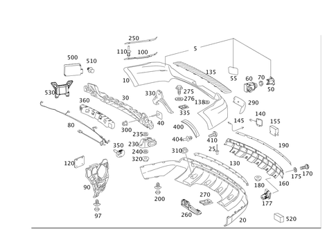Rear Bumper for 2005 Mercedes-Benz ML500 #0