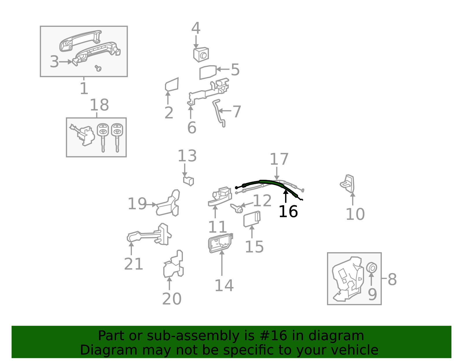 69750 0C030 High Quality Door Latch Cable For 2007 2022 Toyota 69750-0c030-high-quality-door-latch-cable-for-2007-2022-toyota