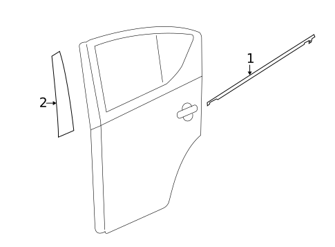 Exterior Trim - Rear Door for 2016 Nissan Versa #0