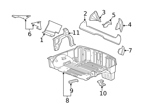 Rear Floor & Rails for 2013 Chevrolet Corvette #0