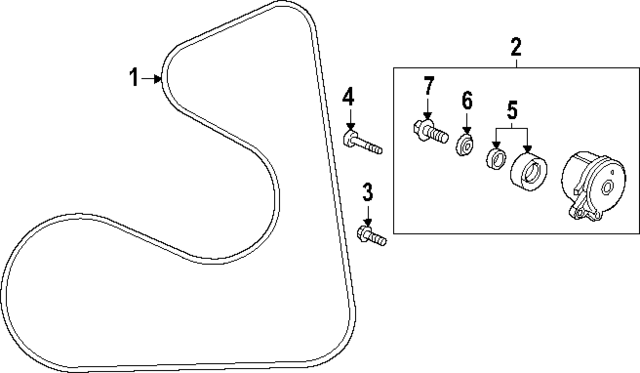 311106MDA01 - : Serpentine Belt for Honda: Civic Image