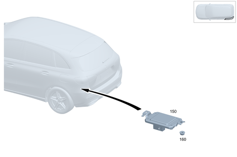 Control Modules and Relays in Load Compartment for 2021 Mercedes-Benz GLA35 AMG #0