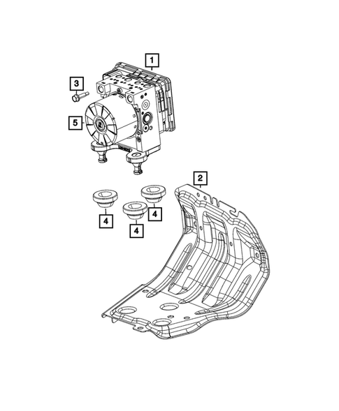 Hydraulic Control Unit, Brake Tubes and Hoses for 2021 Jeep Gladiator #1