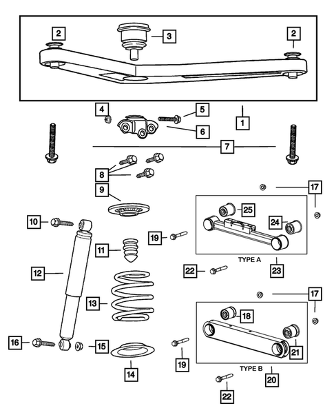 素敵な 2007 for Suspension Rear Jeep Online Parts OEM | Liberty テープ・マスキングテープ
