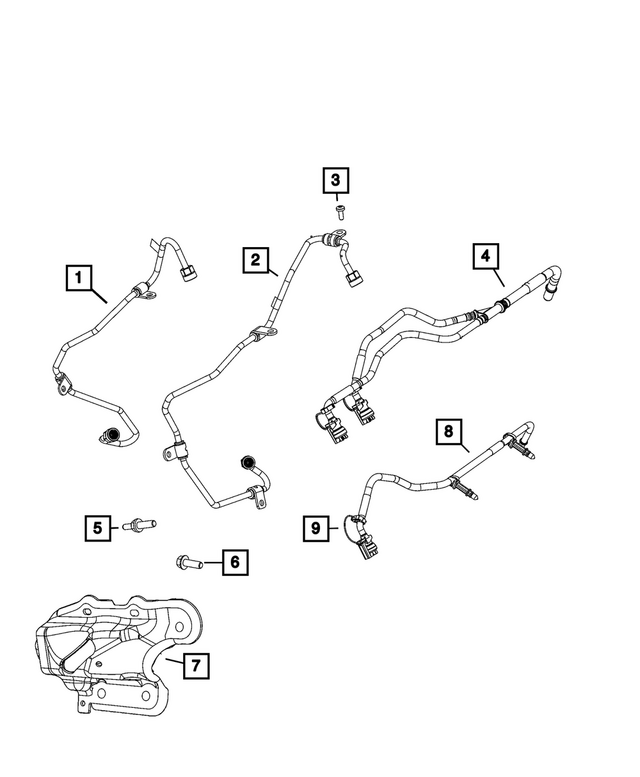 53011537AC - Fuel and Accelerator Pedal: Supply Fuel Line Assy for Mopar Image