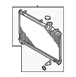 MZ691047 - Cooling System: Radiator Assembly for Mitsubishi: Outlander, Outlander PHEV Image