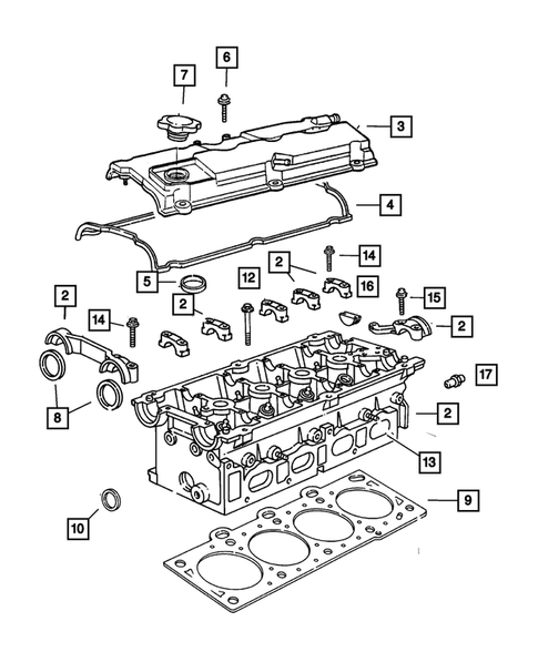 Cylinder Head for 2003 Chrysler PT Cruiser #0