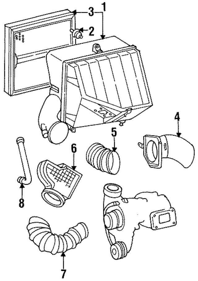 6030902001 - Engine: Air Cleaner Assembly for Mercedes-Benz Image