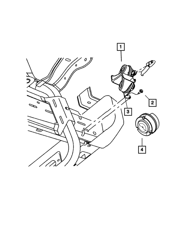 56038724AB - Electrical: Alarm Siren, Export for Mopar Image