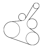 90916A2030 - : Serpentine Belt for Toyota: Grand Highlander, Highlander Image