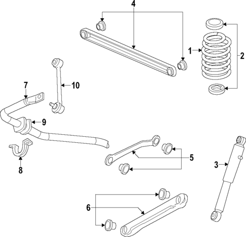 Rear Suspension for 2010 Chevrolet Tahoe #1