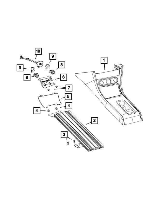6AN36DX9AC - Interior Trim: Floor Console for Mopar Image
