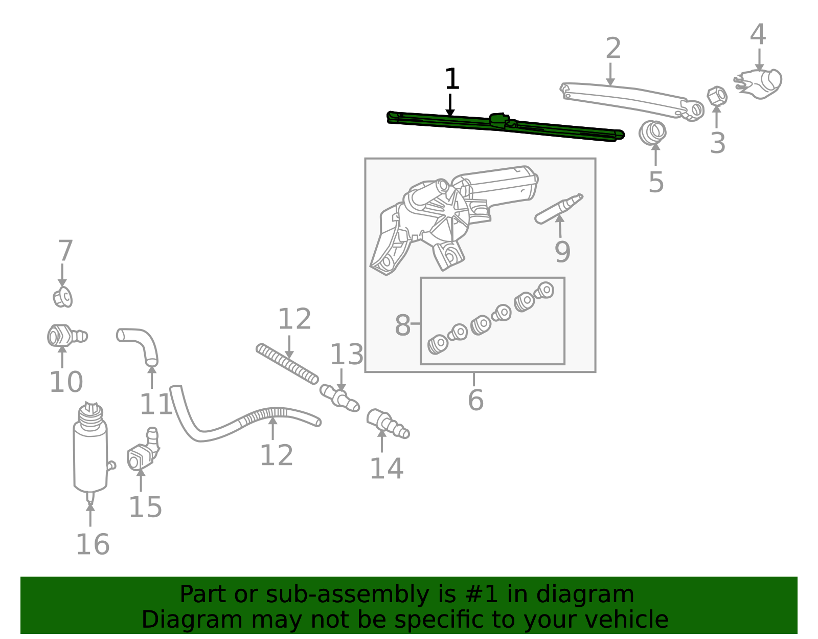 1K9-955-427 - Wiper Blade 2009-2014 Volkswagen | Euro Parts 4 Less