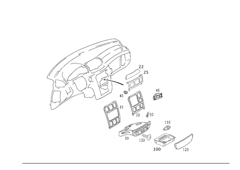Wood Covering of Instrument Panel Pigeonhole and Ashtray for 2001 Mercedes-Benz S430 #0