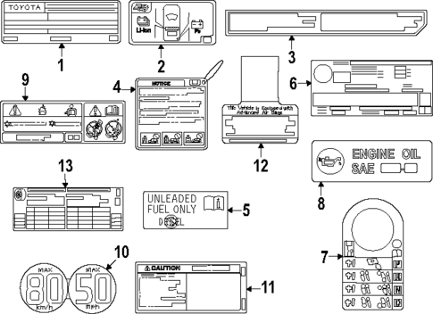 Labels for 2025 Toyota Crown #0