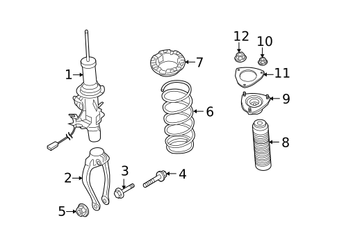 Struts & Components for 2010 INFINITI FX50 #2