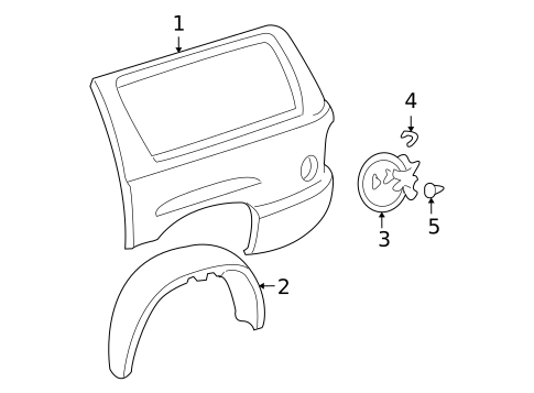 Quarter Panel & Components for 2002 GMC Yukon #0