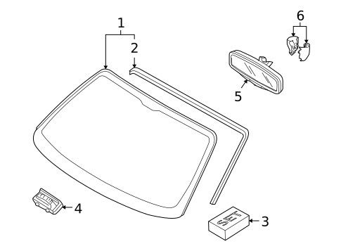 Glass - Windshield for 2008 Porsche Cayman #0