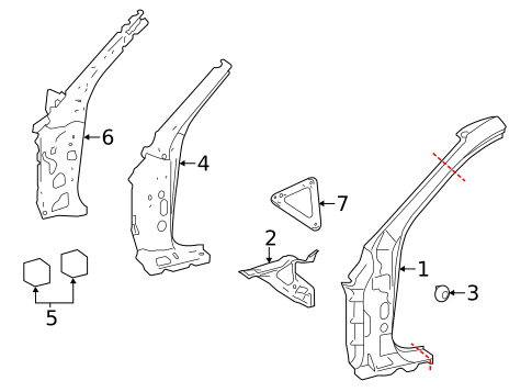 Hinge Pillar for 2017 Lexus IS200t #0