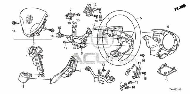 Steering Wheel (SRS) for 2012 Acura TL #0