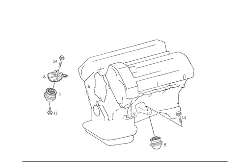 Engine Suspension for 1999 Mercedes-Benz E430 #2