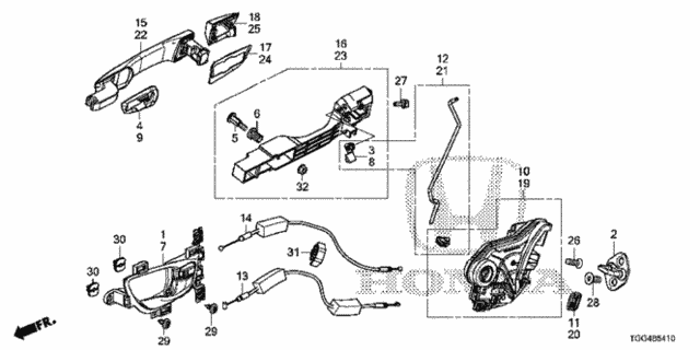 Rear Door Locks - Outer Handle for 2017 Honda Civic #0