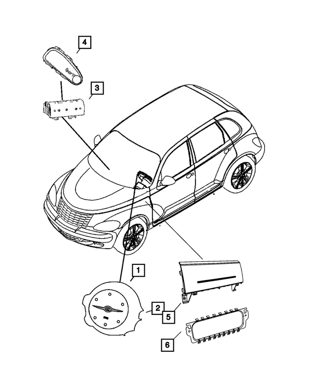 YW781S2AI - Restraints: Air Bag Module Cover for Mopar Image