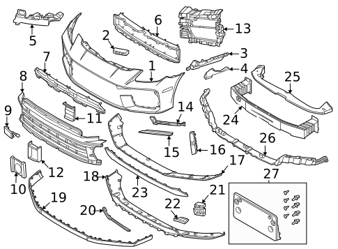 Bumper & Components - Front for 2025 Porsche Panamera | OEM Parts