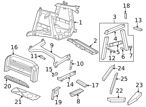 Rear Floor & Rails for 2008 Audi R8 #0