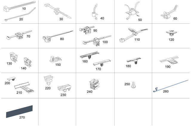 9950390 - Electrical Equipment and Instruments: Cable Strap for Mercedes-Benz: 350SD, AMG GT 43, AMG GT 55, AMG GT 63 Pro, CLE300, CLE450, CLE53 AMG, E350, EQB 250+, EQB 300, EQB 350, EQE 350, EQE 350 SUV, EQE 350+, EQE 350+ SUV, EQE 500, EQE 500 SUV, EQE AMG, EQE AMG SUV, EQS 450, EQS 450 SUV, EQS 450+, EQS 450+ SUV, EQS 580, EQS 580 SUV, EQS AMG, G500, G550, G580, G63 4x4 Squared AMG, G63 AMG, GL350, GL450, GL550, GL63 AMG, GLC300, GLC350e, GLC43 AMG, GLC63 AMG S E Performance, GLE300d, GLE350, GLE400, GLE43 AMG, GLE450 AMG, GLE450e, GLE550e, GLE63 AMG, GLE63 AMG S, GLS350d, GLS450, GLS550, GLS63 AMG, Maybach EQS 680 SUV, Maybach S580, Maybach S680, ML250, ML350, ML400, ML550, ML63 AMG, S500, S580, S580e, S63 AMG E Performance, SL400, SL43 AMG, SL55 AMG, SL550, SL63 AMG, SL63 AMG S E Performance, SL65 AMG Image image