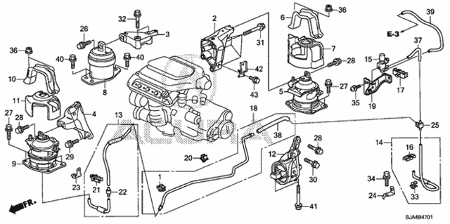 Engine Mounts (2) for 2012 Acura RL #0