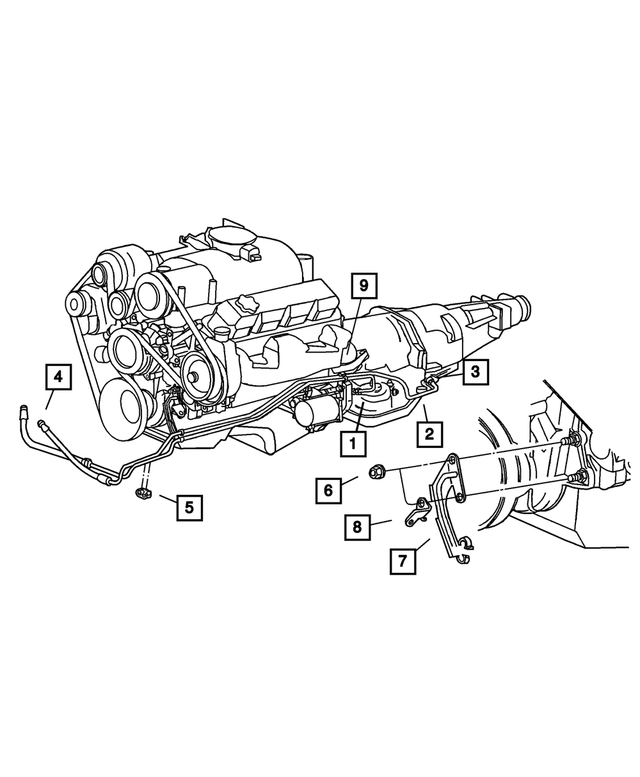 52117663AB - Cooling: Oil Cooler Tube Bracket, Rear for Mopar Image