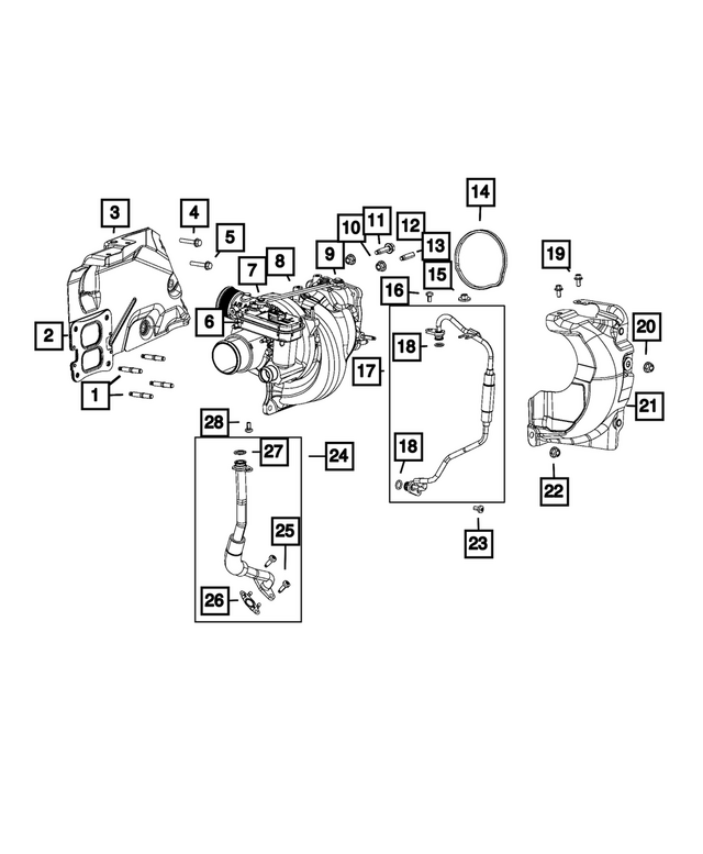 68715028AA - Engine: Turbocharger To Catalytic Converter Gasket for Mopar Image
