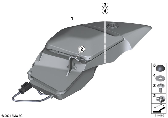46638828810 - Frame and Mounting Parts: Storage Compartment with Charging Port -  for BMW-Motorrad Image